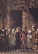 Alma-Tadema, Sir Lawrence, Leaving Church in the Fifteenth Century (mk23)